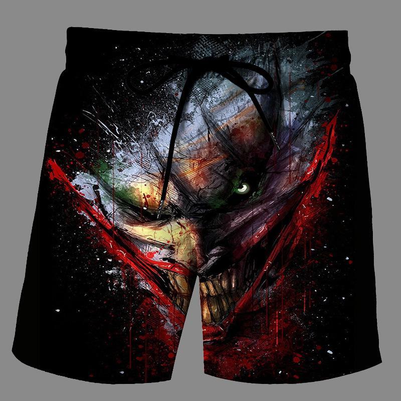 Casual Joker 3D Printed Loose Shorts