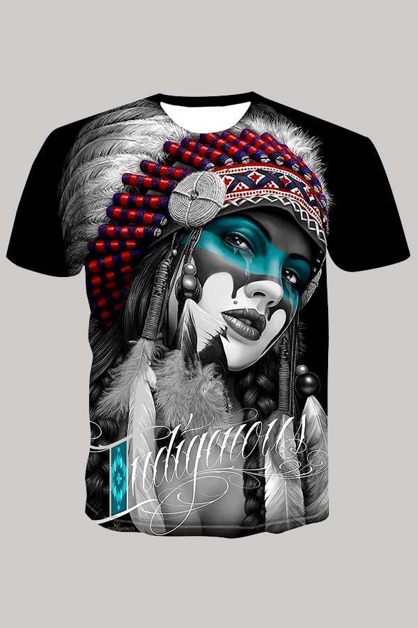 The 3D Indian goddess Short Sleeve T-shirt