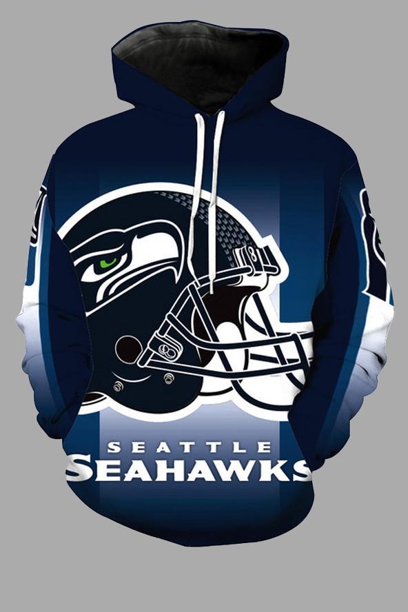 Street 3D Seattle Seahawks Printed Hooded Sweatshirt