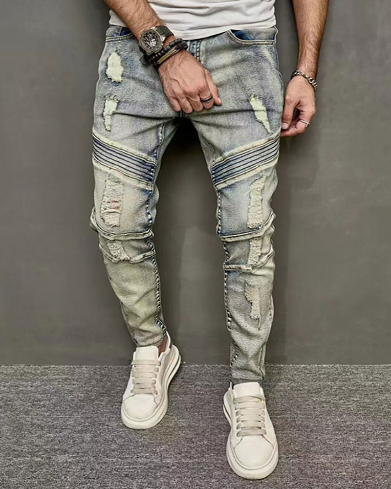 Vintage All-match Washed Ripped Jeans