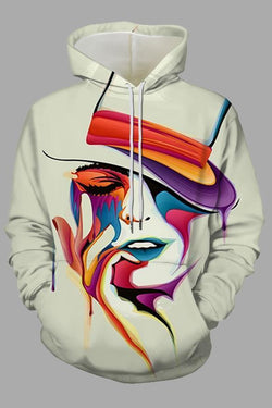 Street 3D Joker Printed Hooded Sweatshirt