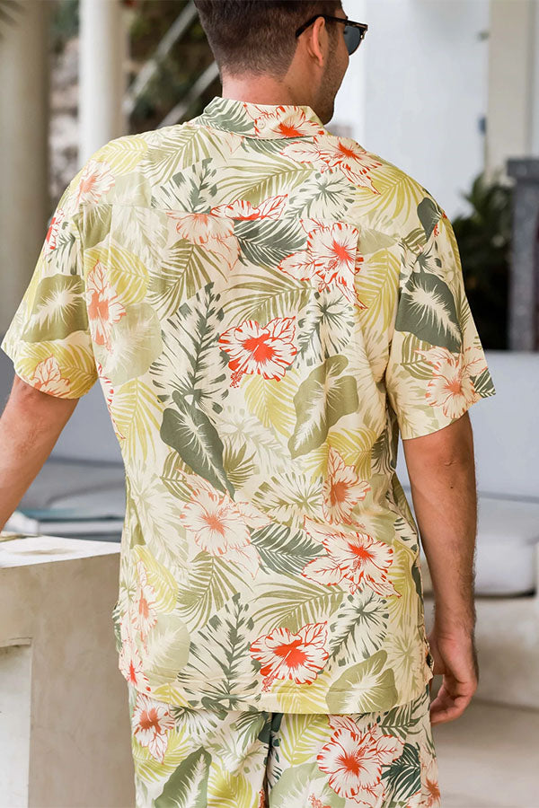 Hawaii beach print shirt set