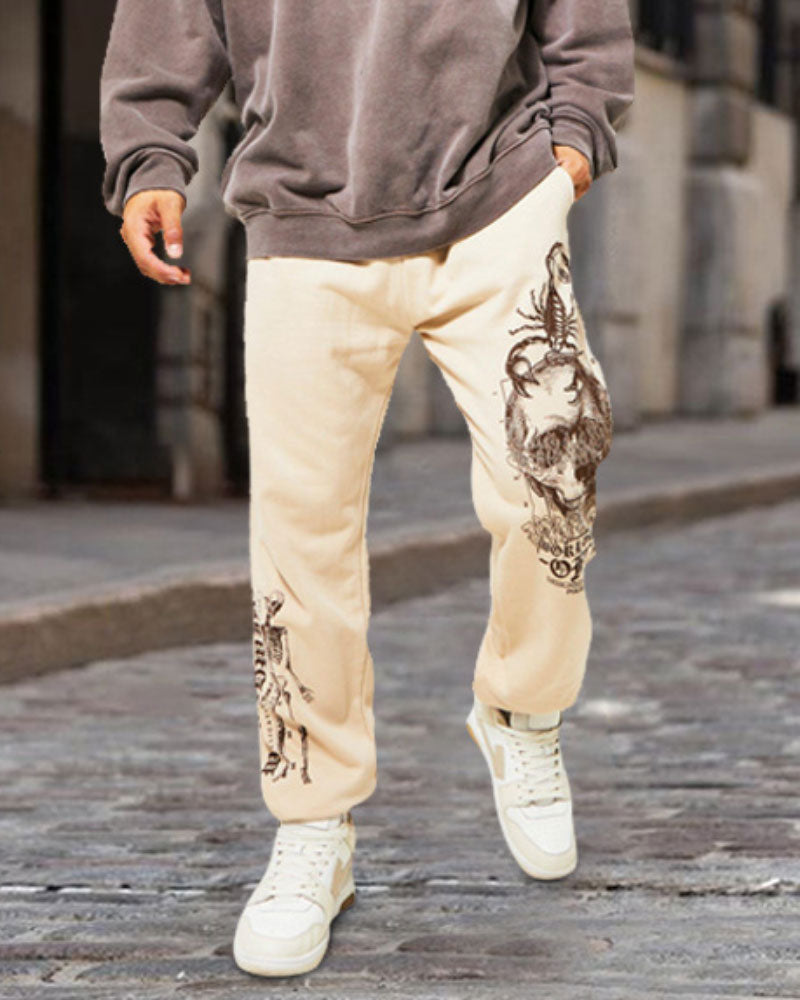 Fashion Print Versatile Sweatpants