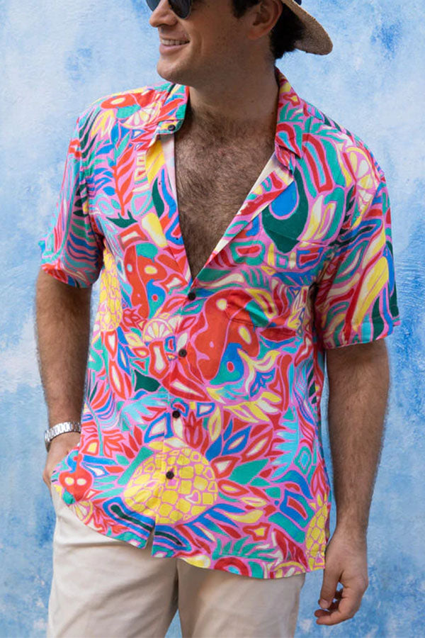 Hawaii beach print shirt set