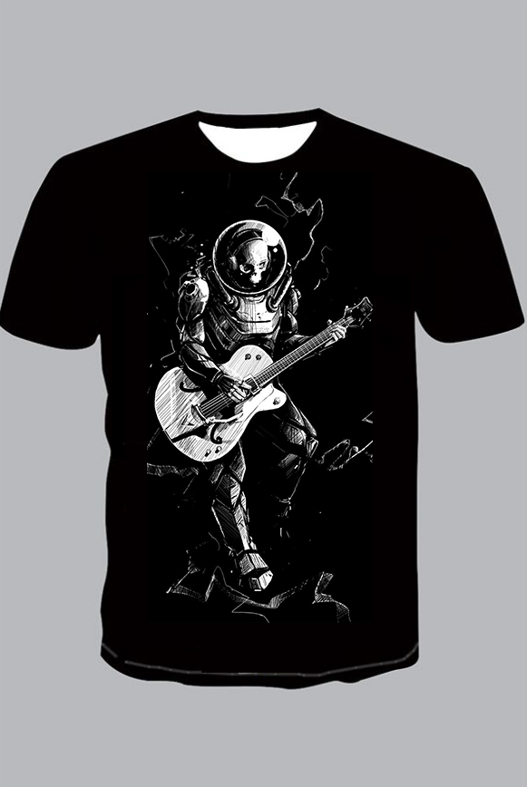 3D Astronaut Short Sleeve T-shirt