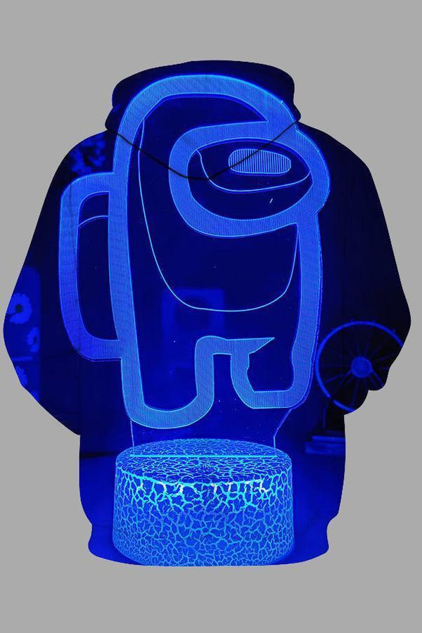 3D among us Printed Hooded  Sweatshirt