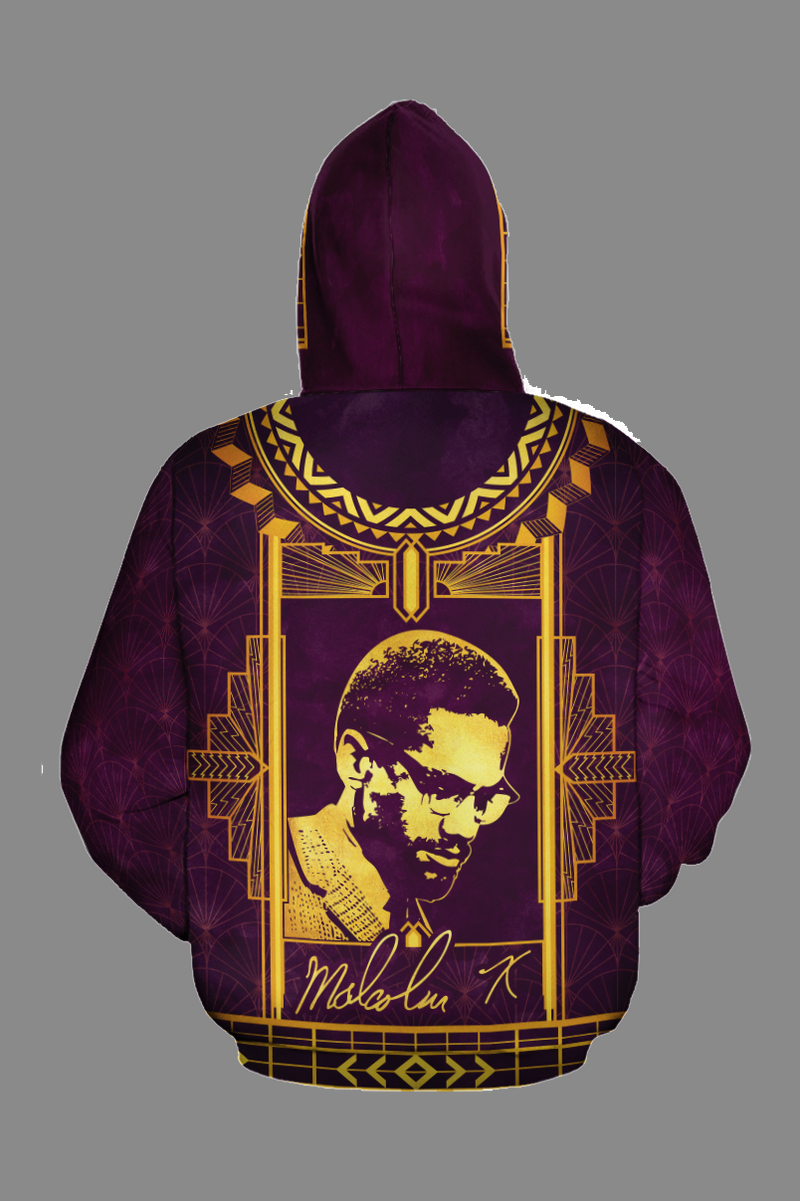MALCOLM X ROYAL ALL-OVER HOODIE