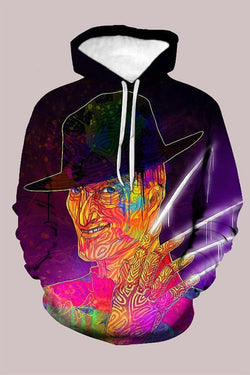 Street 3D Multicolor Digital Printed Hooded Sweatshirt