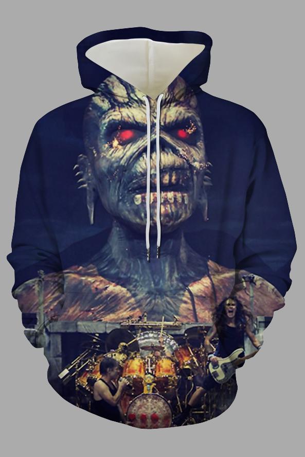 Street 3D Joker Printed Hooded Sweatshirt