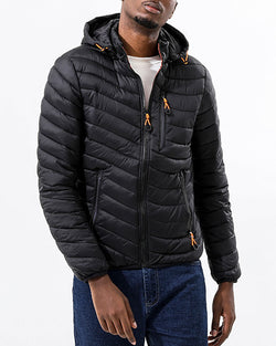 Versatile Zip Contrast Hooded Jacket