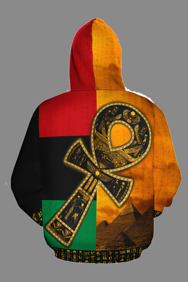 EGYPTIAN ANKH HALF ALL-OVER HOODIE