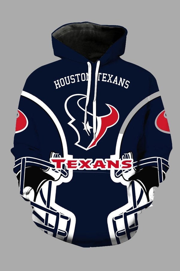 Street 3D Houston Texans Printed Hooded Sweatshirt