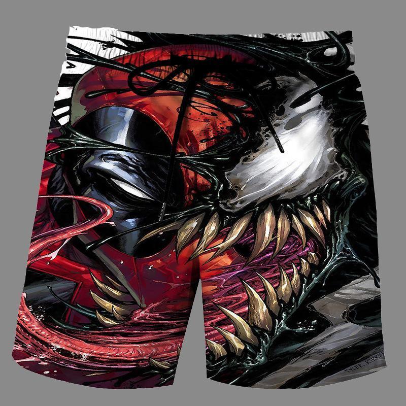 Casual   3D venom Printed Loose Shorts