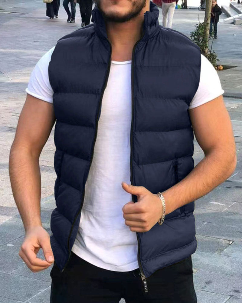 Casual Solid Color Down Vest