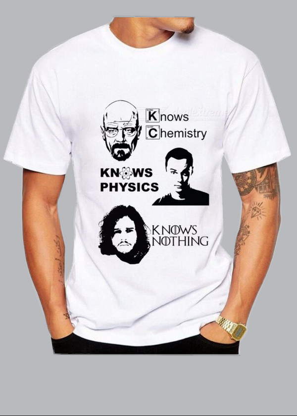 The 3D Funny Know Nothing Print  Short Sleeve T-shirt