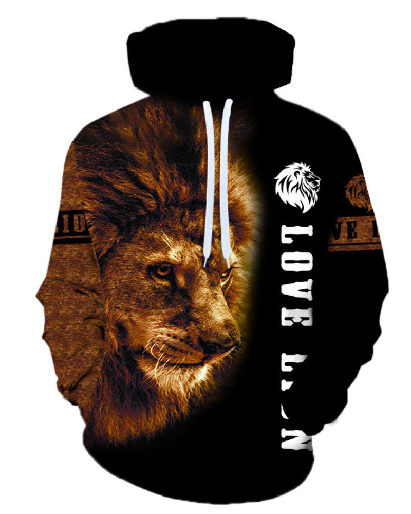 Fashion 3D Lion Print Sweatshirt