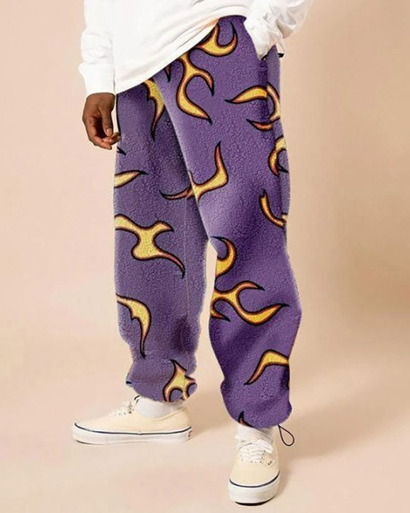 Trendy Print Leggings Track Pants