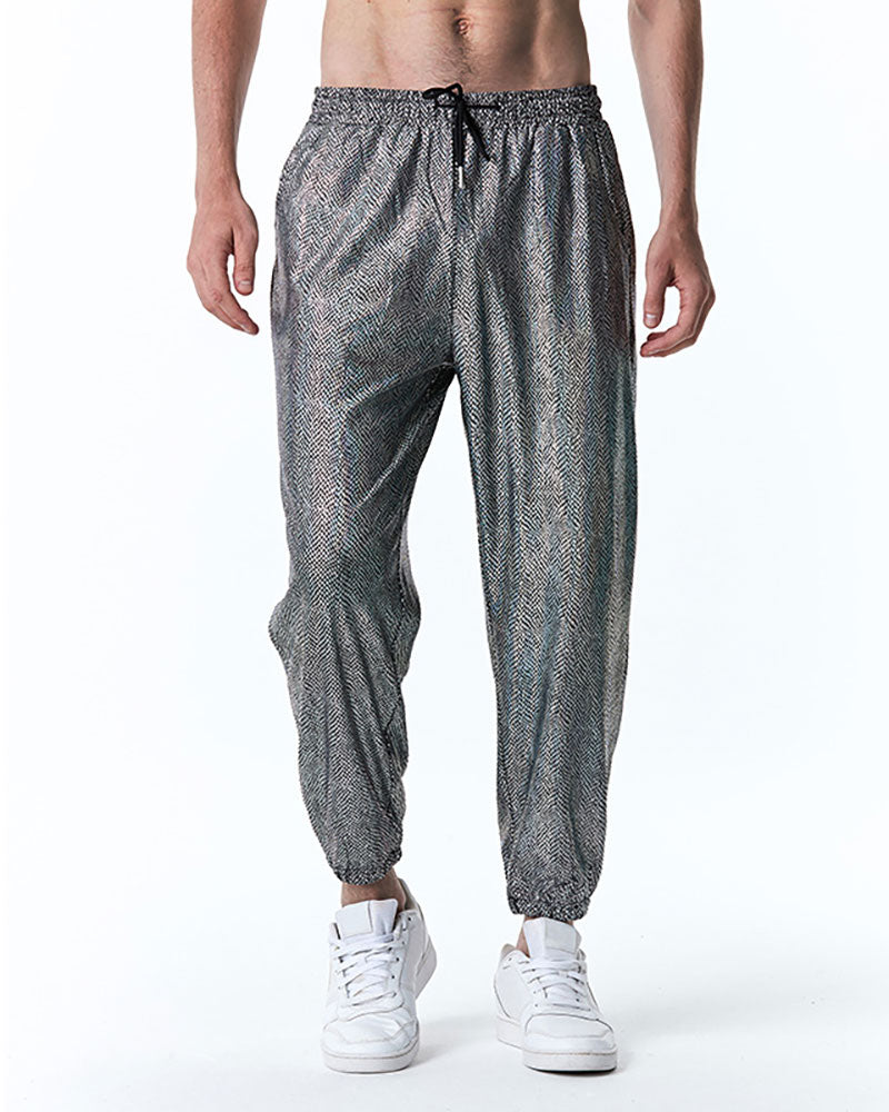 Fashion Bronzing Lace-up Sweatpants