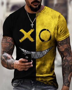 Fashion Personality Smiley Face Short-sleeved T-shirt