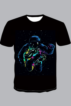 3D Astronaut Short Sleeve T-shirt