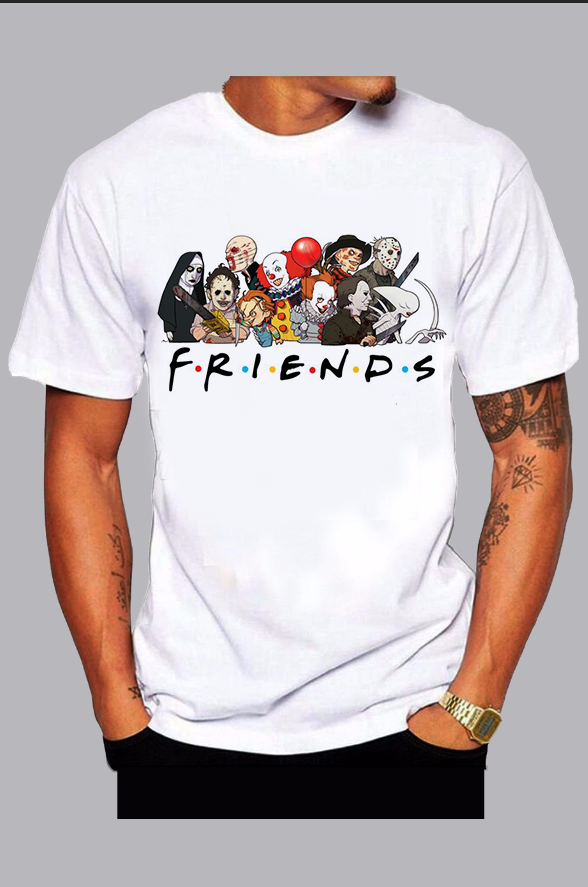 The 3D frinds   print  Short Sleeve T-shirt