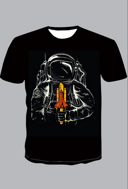 3D Astronaut Short Sleeve T-shirt