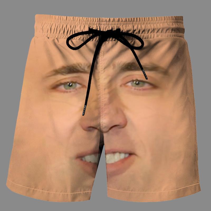 Casual   3D celebrity Printed Loose Shorts