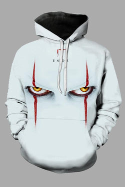 Street 3D Joker Printed Hooded Sweatshirt