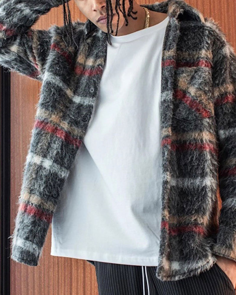 Street Style Pattern Sweater Cardigan