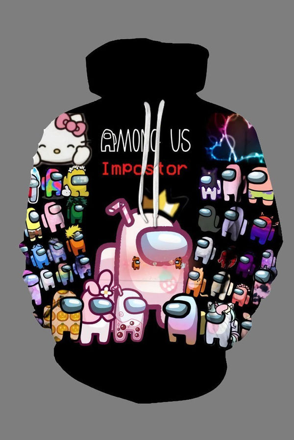 3D Game Digital Printed Hooded Sweatshirt