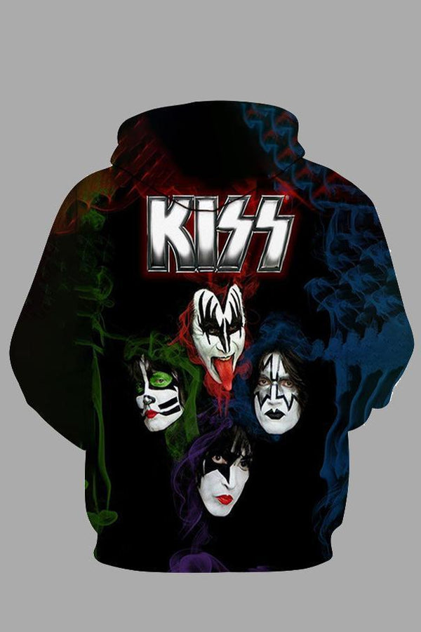 Street 3D Joker Printed Hooded Sweatshirt