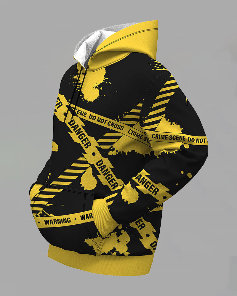 3D Street Hip-hop Print Hoodie