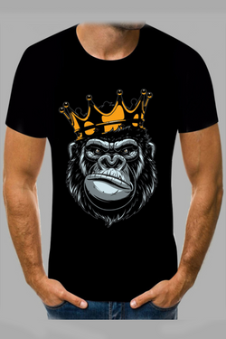Street 3D Digital Orangutan Print Breathable T-shirt