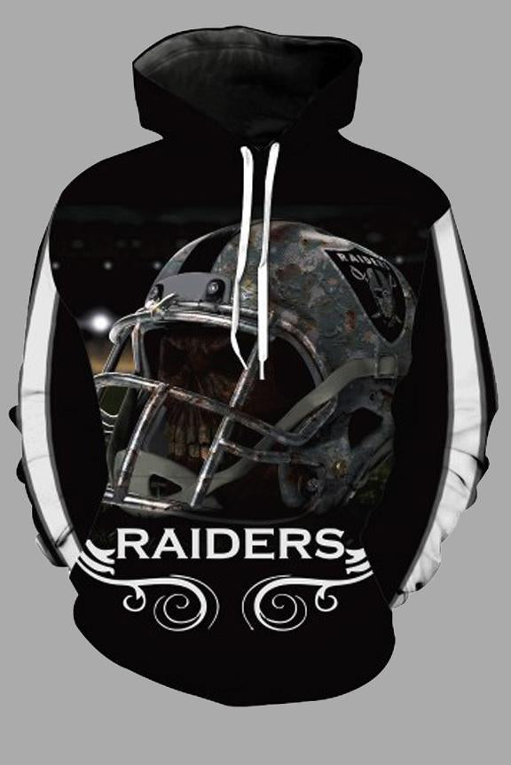 Street 3D Las Vegas Raiders Eagles Printed Hooded Sweatshirt