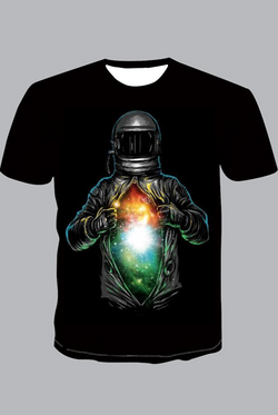 3D Astronaut Short Sleeve T-shirt