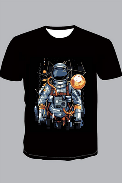 3D Astronaut Short Sleeve T-shirt