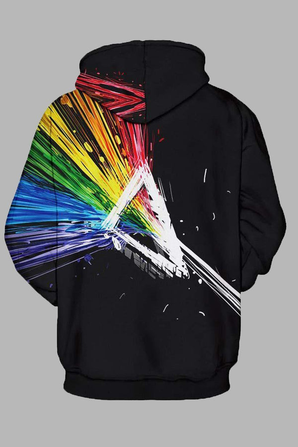 Street 3D Rainbow Digital Printed Hooded Sweatshirt