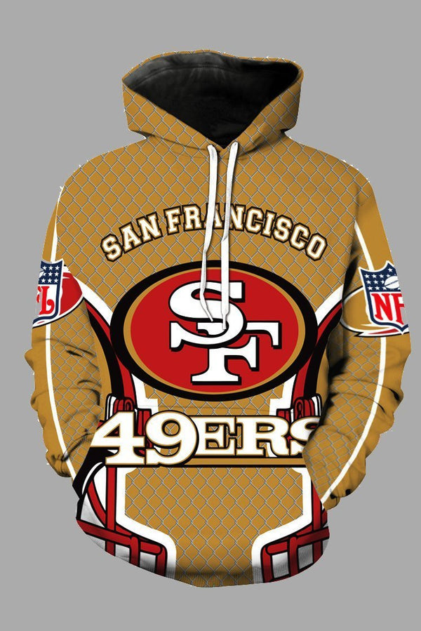 Street 3D 49ERS  Digital Printed Hooded Sweatshirt