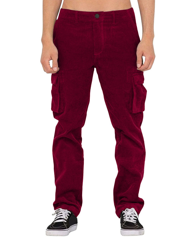 Casual Corduroy Cargo Pants