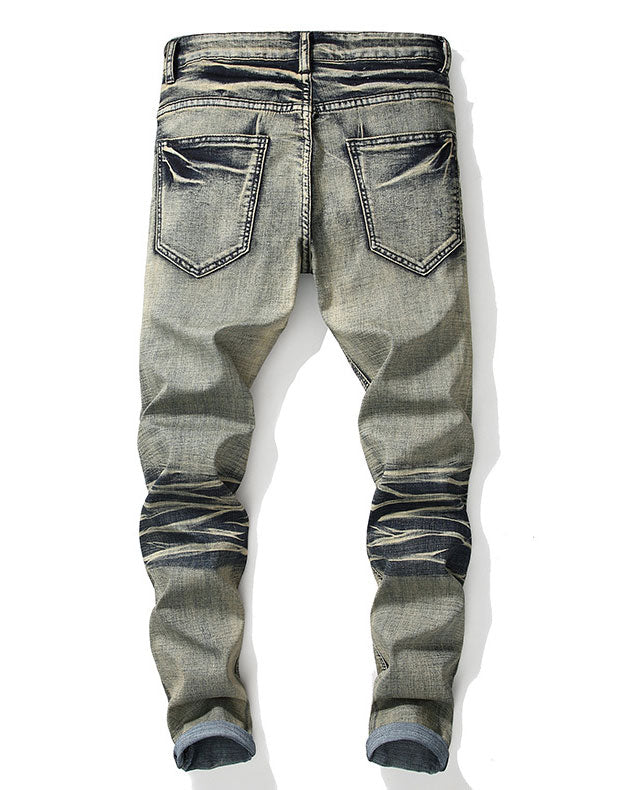 Retro Trendy Ripped Jeans