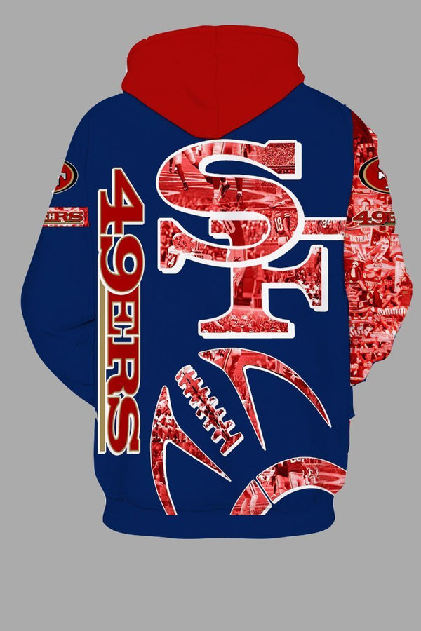 Street 3D 49ERS Printed Hooded Sweatshirt