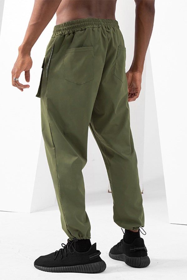 Casual Quick-drying Draped Multi-pocket Straight-leg Trousers