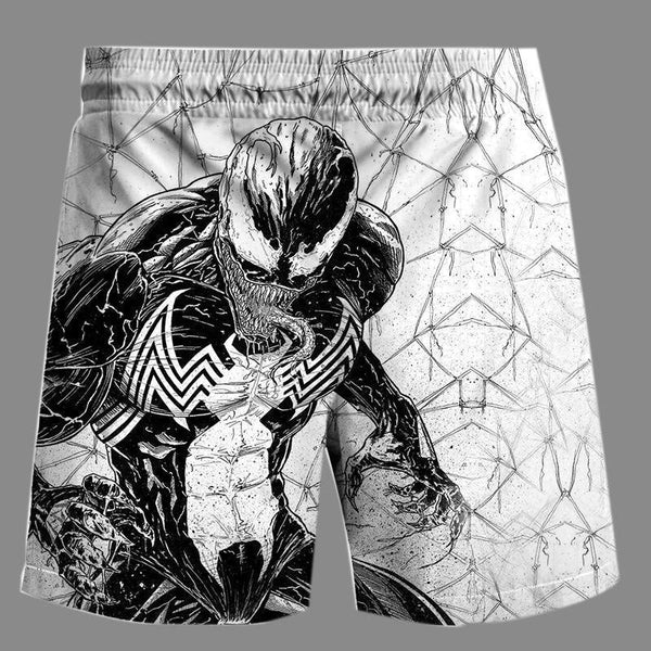 Casual   3D venom Printed Loose Shorts