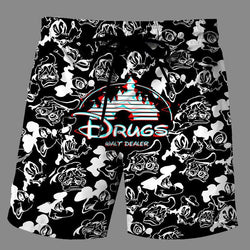 Casual   3D Beach fashion Printed Loose Shorts