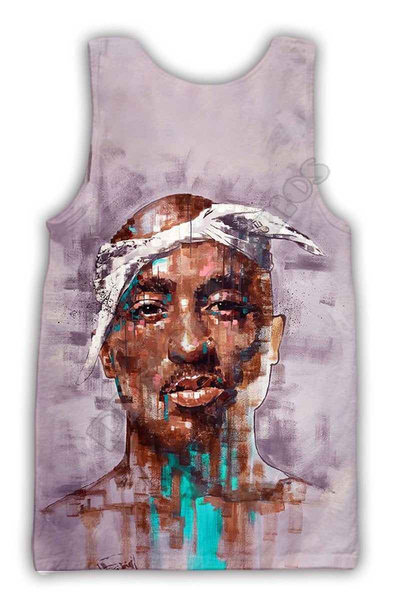 3D Kobe Printed Sleeveless Tank Top