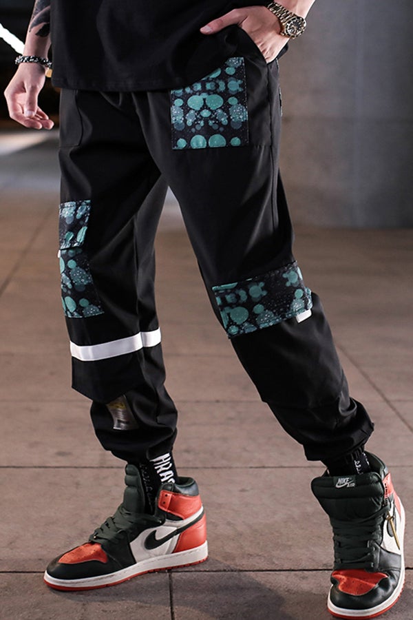 Street Style Fun Pattern Pocketed Cargo Pants