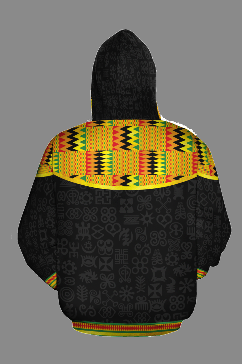 PRINTED KENTE AKOFENA ALL-OVER HOODIE