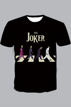 The 3D joker  print  Short Sleeve T-shirt