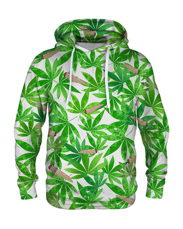 Natural Leaves Print Hoodie