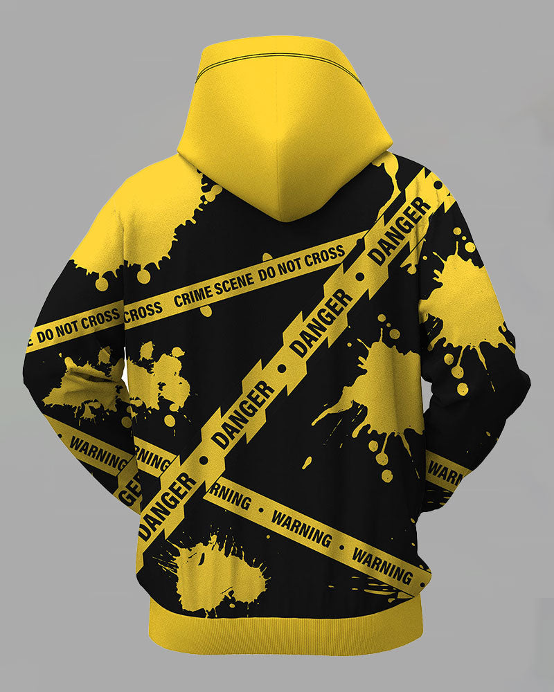 3D Street Hip-hop Print Hoodie